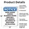 Signmission Door Locked During Business Hours, 12 in W x Rectangle, Aluminum OS-2PACK-NS-A-1218-V-11492 - alternate 2